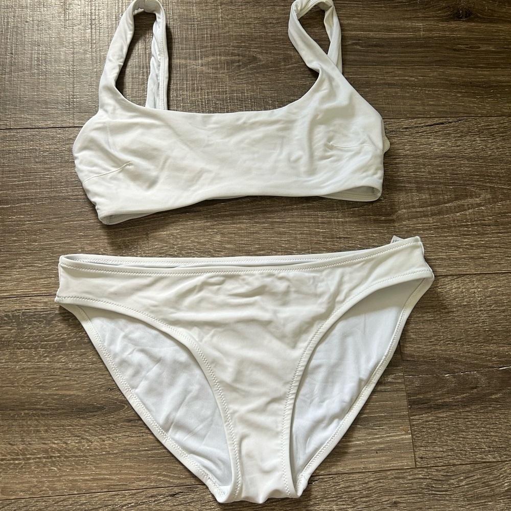 Aerie White Swim Suit